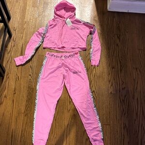 Pink Hoodie and Jogger Set